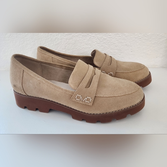 Women's Vionic Cheryl II Tan Suede Penny Loafer Size 7 - Picture 2 of 8
